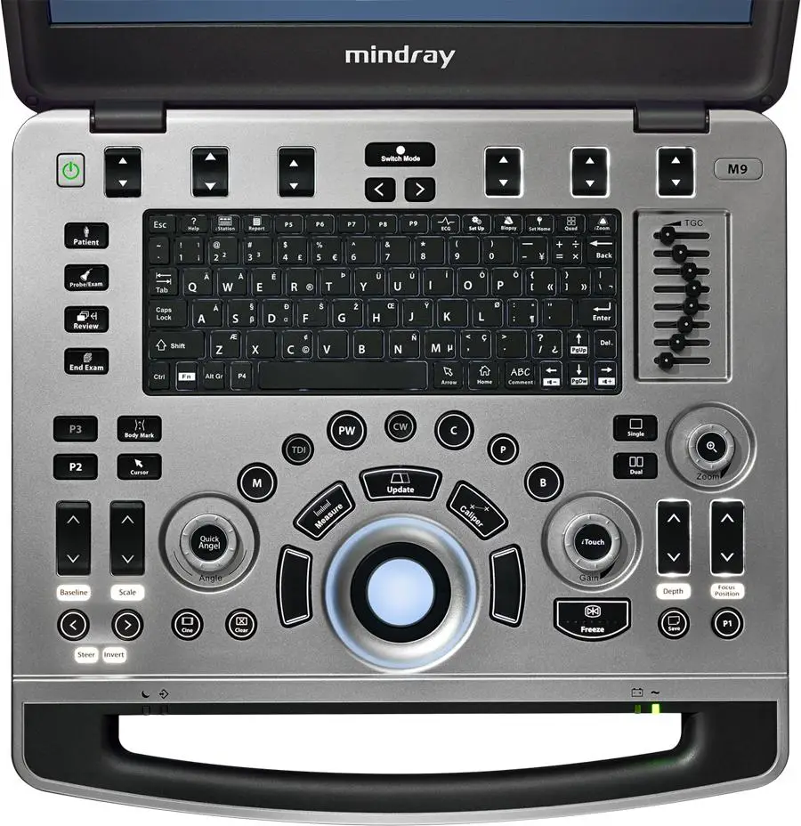 Vascular imaging on the Mindray M8 Elite, showcasing detailed vessel structures with high-resolution clarity